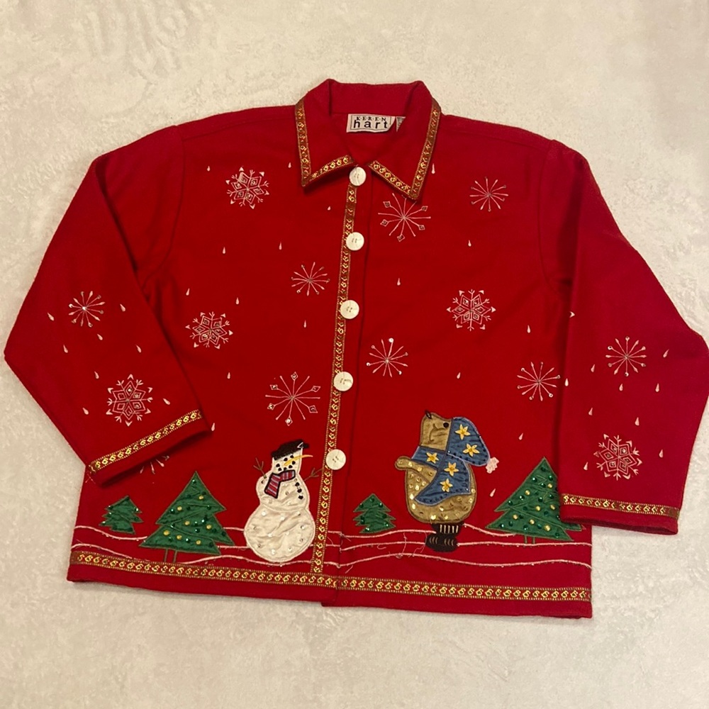 KEREN HART UGLY CHRISTMAS JACKET Size L